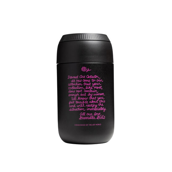 Guerrilla Girls Dearest Art Collector reusable coffee cup